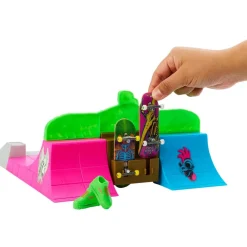 Hot Wheels - Fingerskateboards pista Tony Hawk con zapata