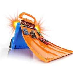 Hot Wheels - Maletín Guardacoches/Lanzador 2 en 1