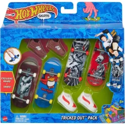 Hot Wheels - Monopatín de dedos Hot Wheels: Pack de 4 modelos variados (Varios modelos) ㅤ