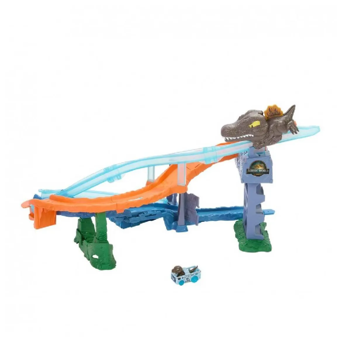 Hot Wheels RacerVerse - Pista Jurassic World Crash & Splash