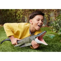 Jurassic World - Mosasaurus “Bite ’N Blast” con mini Dilophosaurus