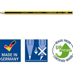 Kit de 6 lápices de grafito Noris HB y 2 gomas Mars Plastic