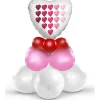 Kit de decoración y inflado Corazón Blanco Amor (12 globos de látex, 1 globo foil mylar 45 cm) para composición de 75 cm de alto ㅤ