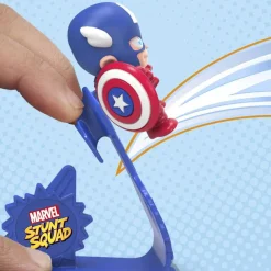 Marvel - Capitán América - Marvel Stunt Squad: Set de Juego Tower Smash con Figuras de Acción 3,5 cm ㅤ