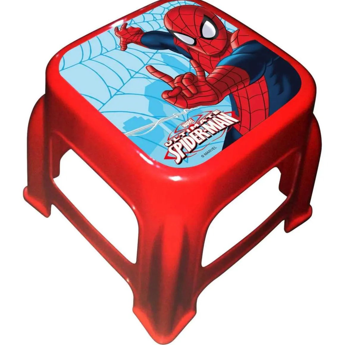 Marvel - Taburete de plástico infantil Spiderman 27x27x21cm ㅤ