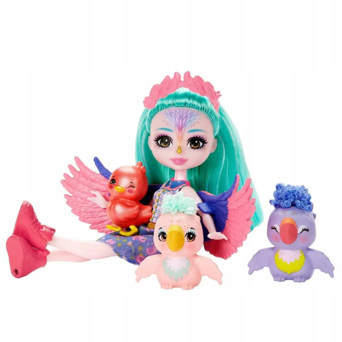 Mattel - Enchantimals - Enchantimals familia de loros muñecas con mascotas y accesorios (Varios modelos) ㅤ