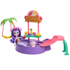 Mattel - Enchantimals - Piscina infantil con tobogán y figuras ㅤ