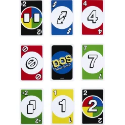 Mattel - Juego de cartas Dos segunda edición familiar de mesa ㅤ