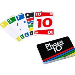 Mattel - Juego de cartas Phase 10 inspirado en Rummy para fases familiares ㅤ
