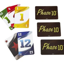 Mattel - Juego de cartas Phase 10 inspirado en Rummy para fases familiares ㅤ