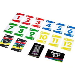 Mattel - Juego de cartas Phase 10 inspirado en Rummy para fases familiares ㅤ