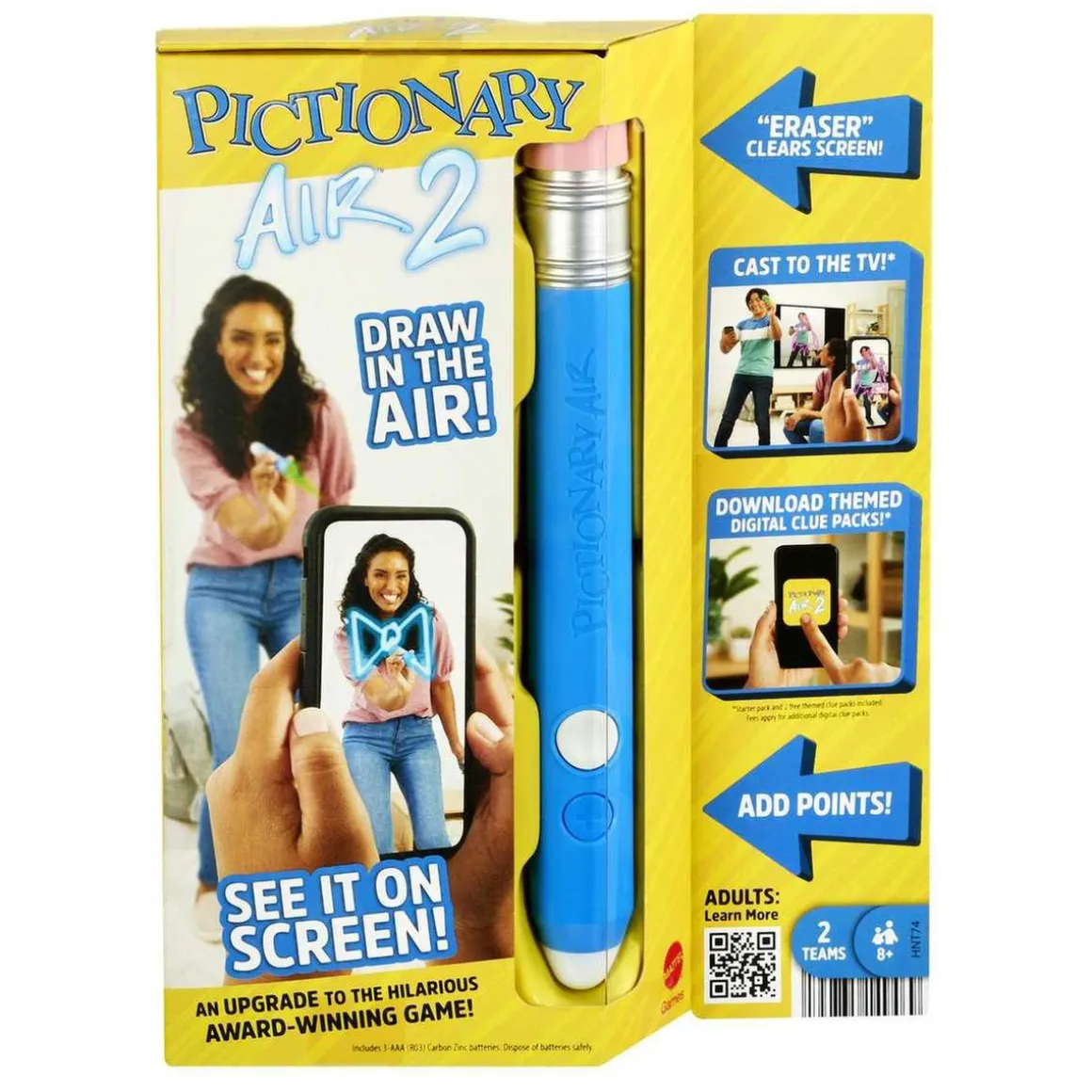 Mattel - Juego de mesa Pictionary Air: Dibuja y visualiza en pantalla ㅤ