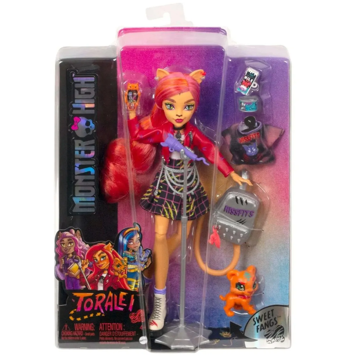 Mattel - Monster High - Muñeca Toralei con Mascota ㅤ