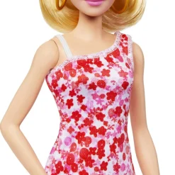 Mattel - Muñeca Barbie Fashionista con vestido rosa y accesorios ㅤ
