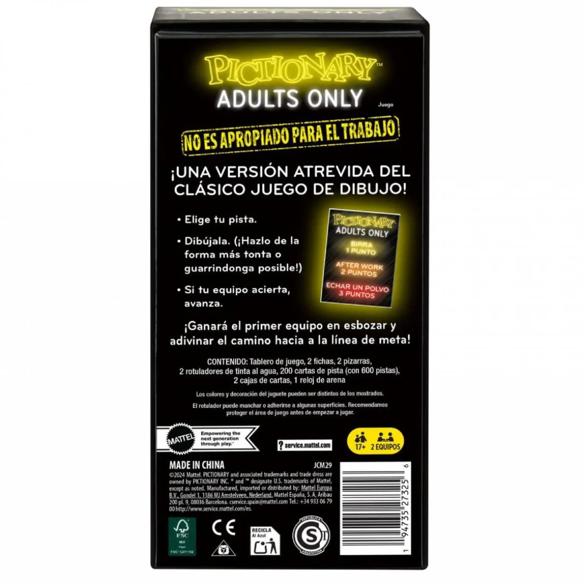 Mattel - Pictionary adultos juego en español
