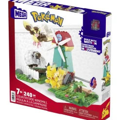 Mattel - Pokemon - Construcción Pokémon con movimiento: Pikachu, Wooloo y Pidgey, 240 bloques ㅤ