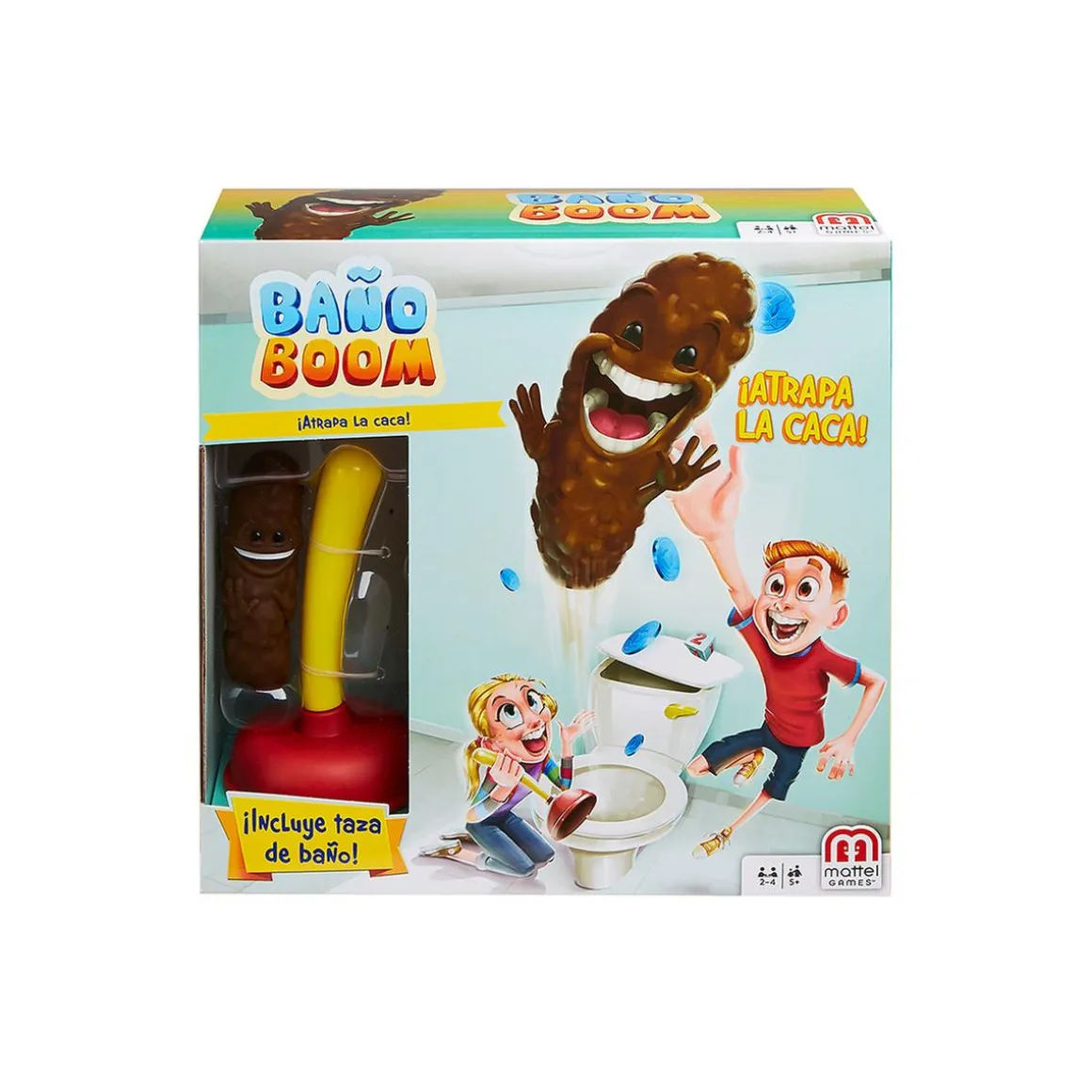 Mattel Games - Baño Boom - Juego de Mesa