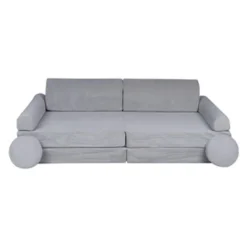 MeowBaby - Sofá de pana Premium infantil gris