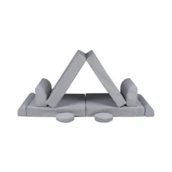 MeowBaby - Sofá de pana Premium infantil gris