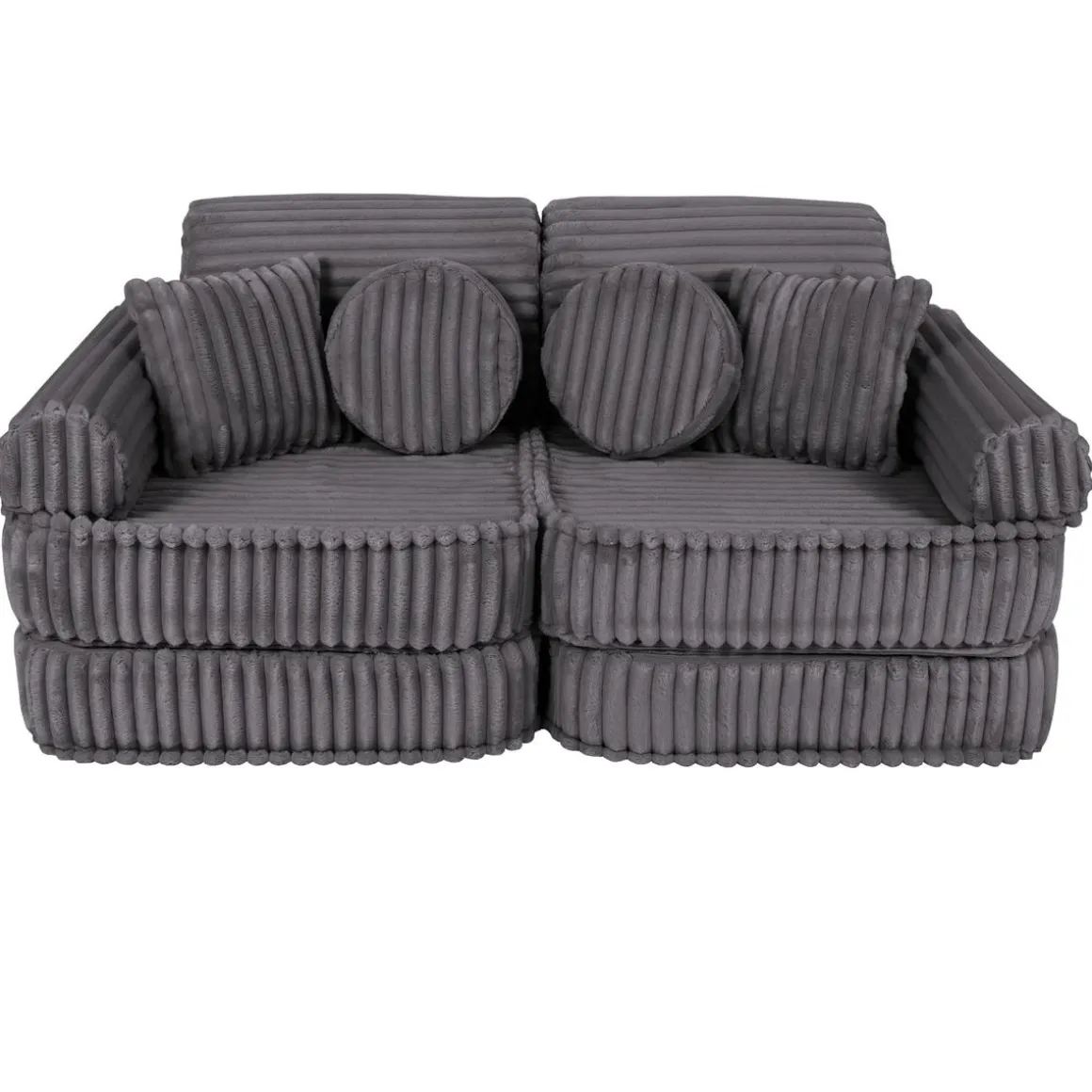 MeowBaby - Sofá Infantil Churros Pocket Plus Color Gris Jurassic