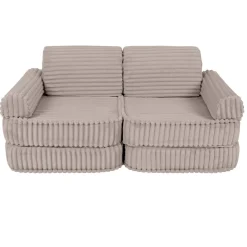 MeowBaby - Sofá Infantil Churros Pocket Plus Color Beige Pebble