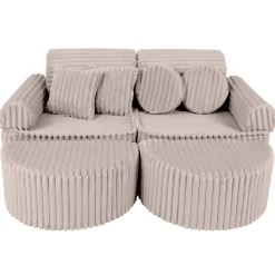 MeowBaby - Sofá Infantil Churros Pocket Max Color Beige Pebble