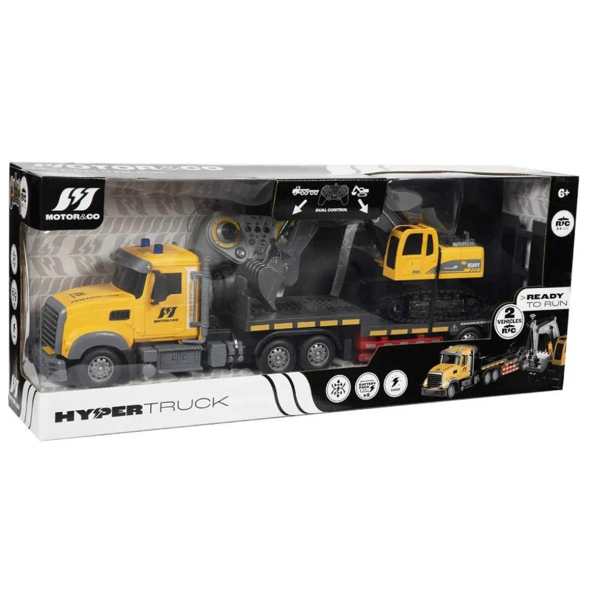 Motor & Co - Camión y excavadora con control remoto