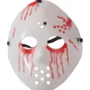 Máscara de hockey sangrienta viernes 13, color blanco/rojo, unisex ㅤ