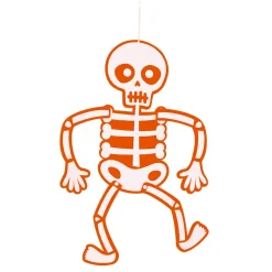 Móvil Esqueleto de Fieltro Naranja 70 cm
