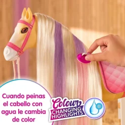 Nancy - Muñeca articulada con caballo y accesorios de cuidado ㅤ