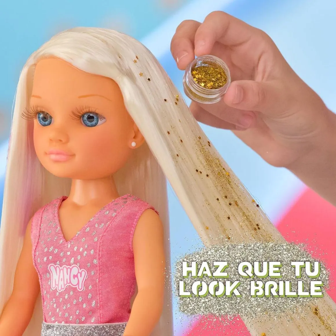 Nancy - Muñeca con pelo súper largo y accesorios para crear peinados ㅤ