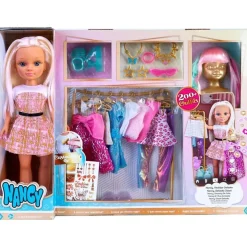 Nancy - Vestidor de looks con ropa y accesorios para muñeca glamurosa ㅤ