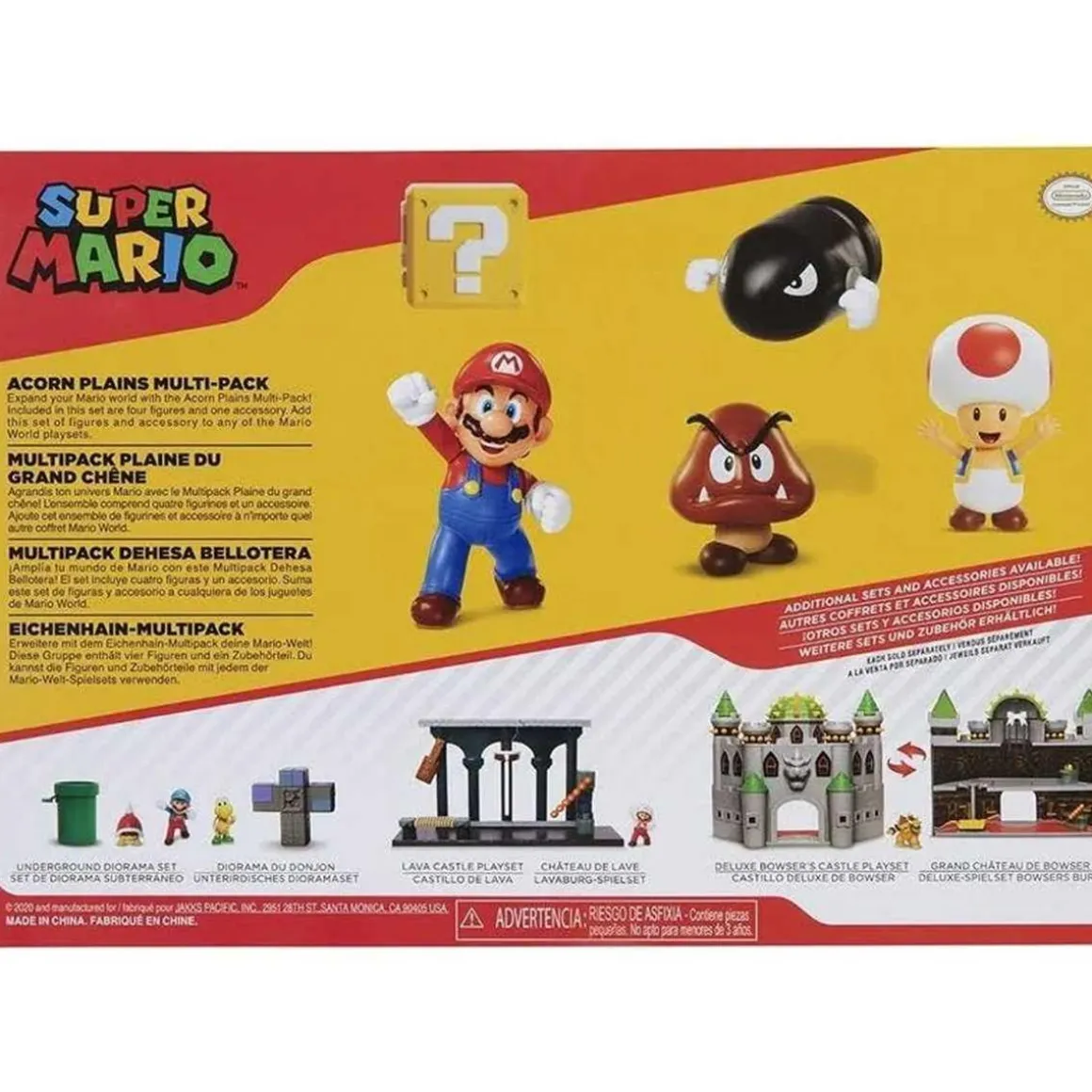 Nintendo - Super Mario - Set Diorama Dehesa Bellotera con 4 Figuras y 1 Accesorio ㅤ