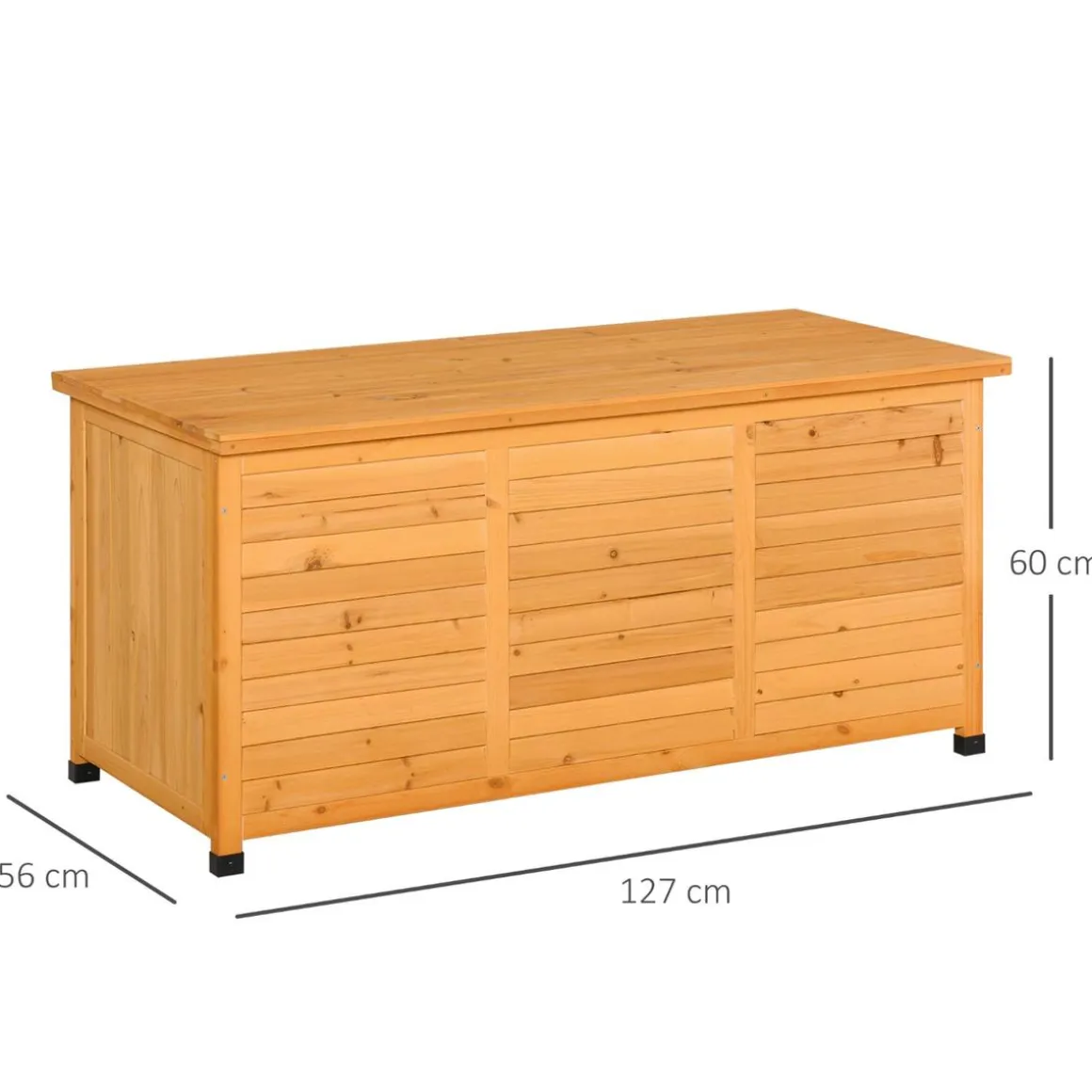 Outsunny - Baúl de jardín de madera