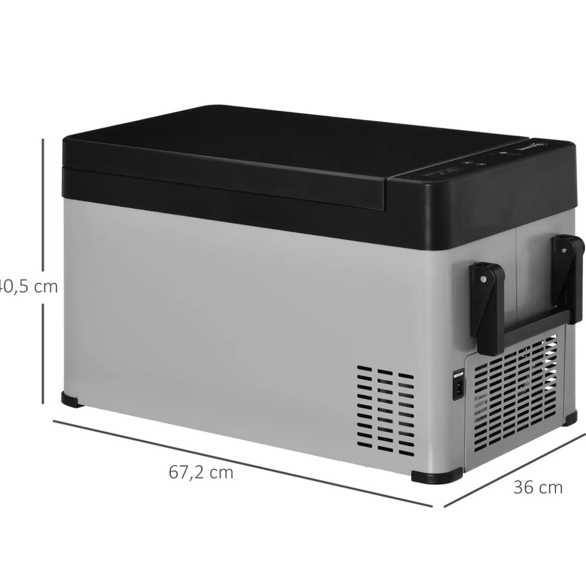 Outsunny - Nevera congelador 40L Gris y Negro