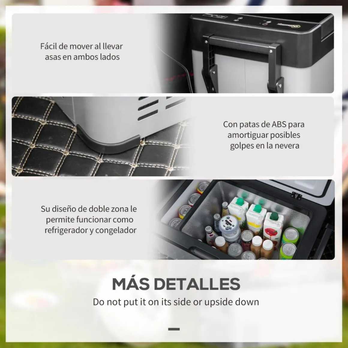 Outsunny - Nevera congelador 40L Gris y Negro