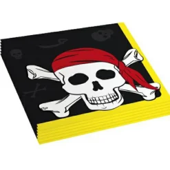 Pack 20 servilletas de papel - Calavera Pirata