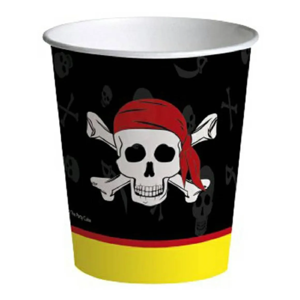 Pack 8 vasos ecológicos de cartón - Calavera Pirata