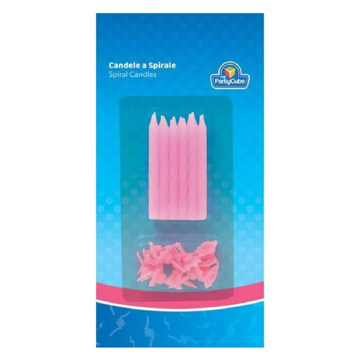 Pack 12 velas rosas en espiral