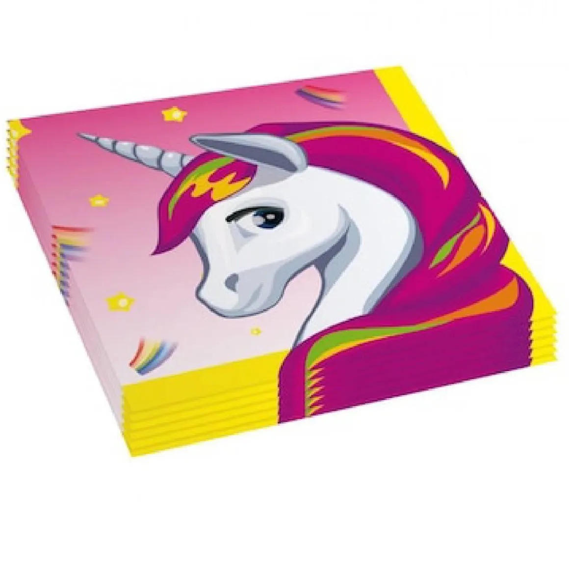 Pack de 20 servilletas Unicornio fantasía