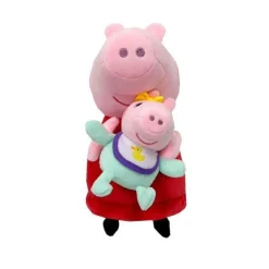Peppa Pig - Peluche Peppa con bebé 25 cm