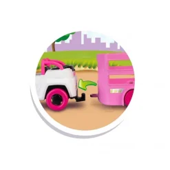 Pinypon - Remolque y caballo con mini muñeca y accesorios Pop&Swap