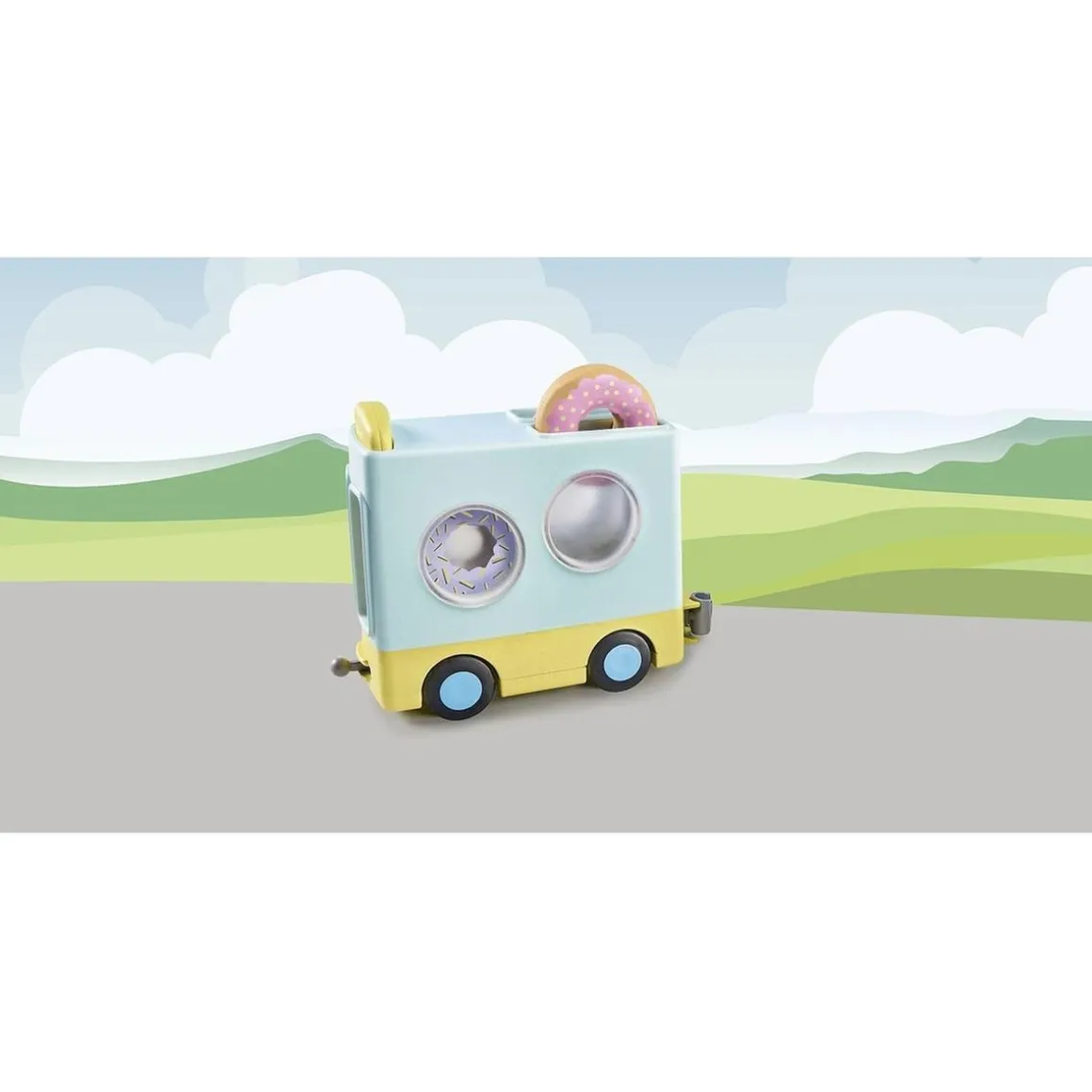 Playmobil - Camión de donut con función de apilado y clasificación ㅤ