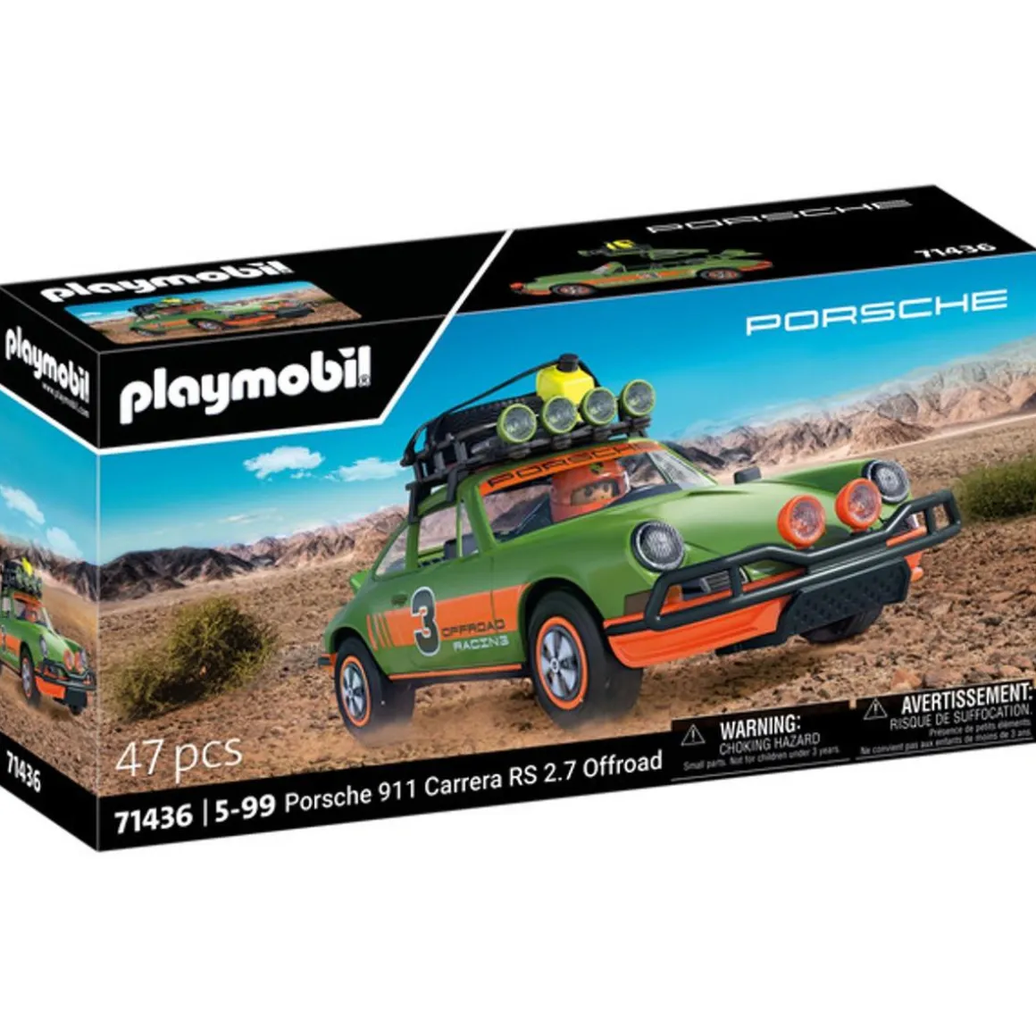 Playmobil - Carrera Porsche 911 Offroad con Funciones y Accesorios ㅤ