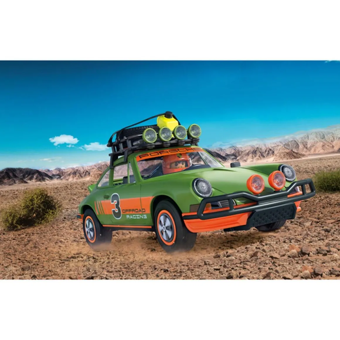 Playmobil - Carrera Porsche 911 Offroad con Funciones y Accesorios ㅤ
