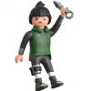 Playmobil - Figura de Shikamaru con chaleco verde, pantalón y botas negras y Kunai ㅤ