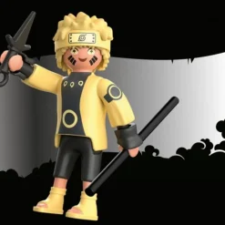 Playmobil - Figura Naruto con camisa amarilla y bastón Playmobil ㅤ