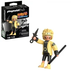 Playmobil - Figura Naruto con camisa amarilla y bastón Playmobil ㅤ