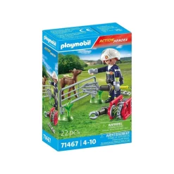 Playmobil - Juguete Rescate de Animales por Bomberos ㅤ
