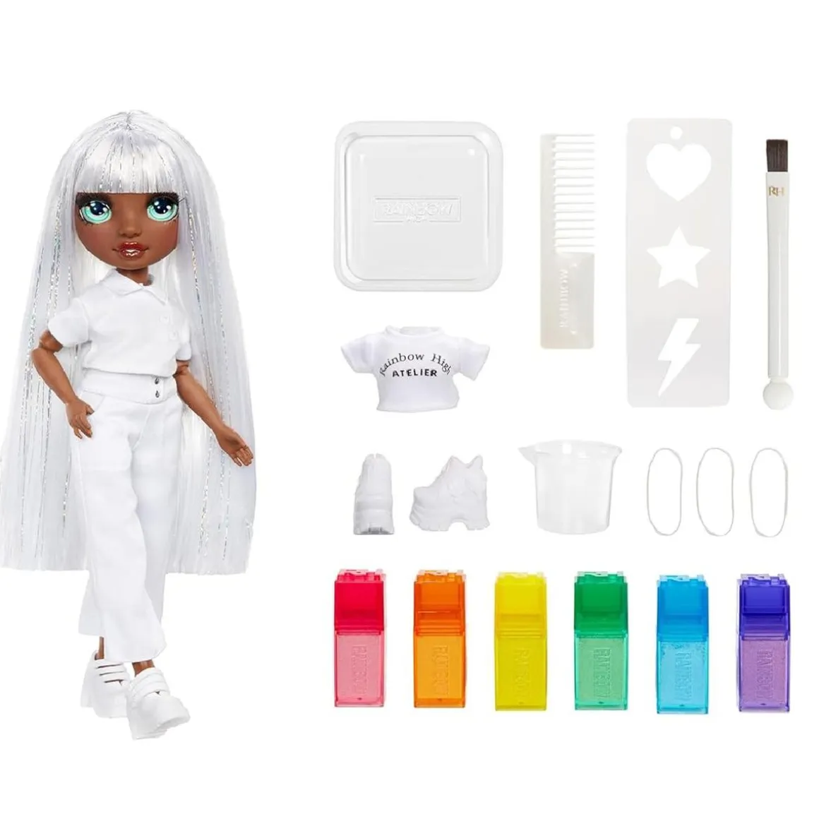 Rainbow High - Watercolor & Create DIY - Muñeca ojos verdes